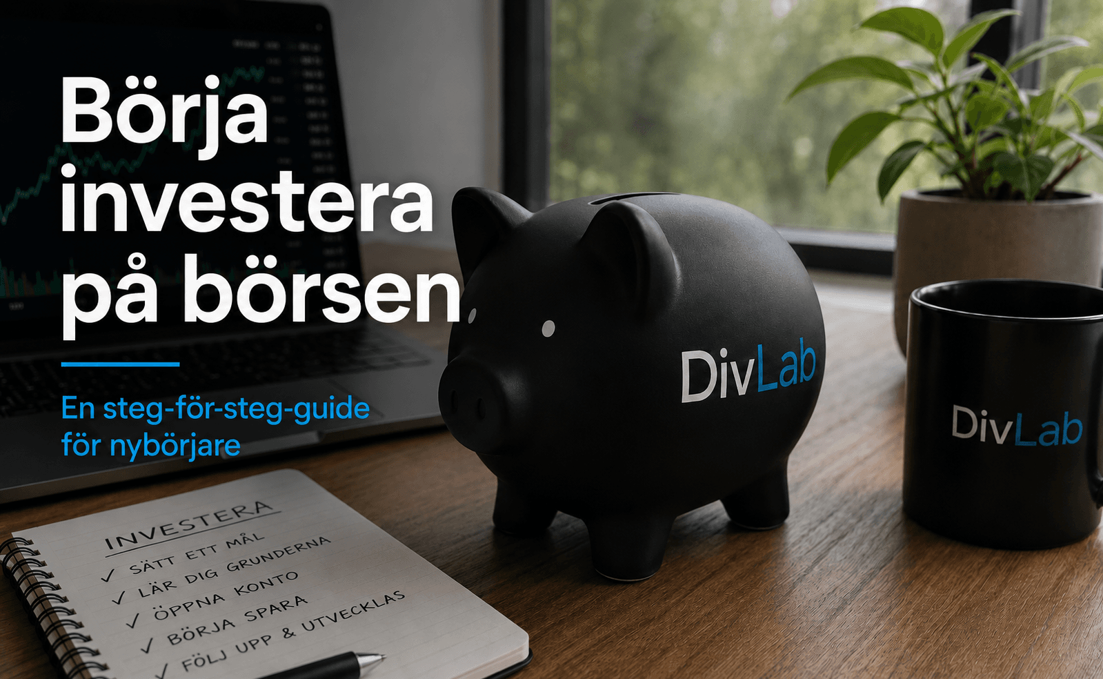 Illustration av vägen från ekonomisk grund till ett enkelt och riskspritt börssparande.